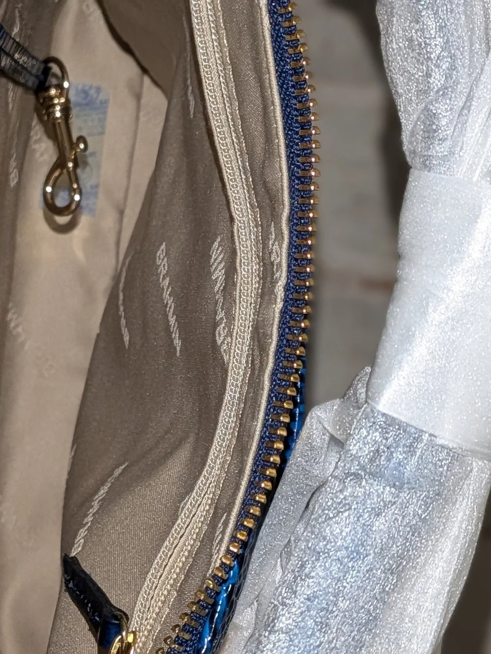 Brahmin Katie Sapphire Beachrose Straw Bag - Picture 7 of 8